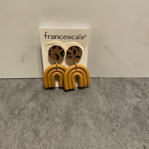 BNWT JASMINE FUR POST DROP EARRINGS - Picture 8 of 9